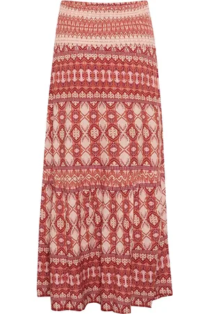 Cream Crtiah Skirt Red