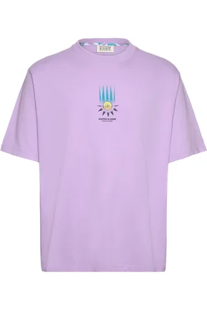 Scotch&Soda Loose Fit Front Chest Artwork T-Shirt Purple