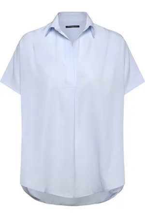 French Connection Crepe Light S/Less Popover Blue