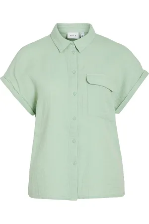 VILA Nia S/S Shirt Green