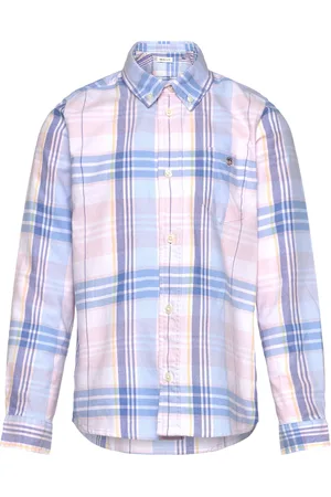 GANT Checked Oxford Bd Ls Shirt Blue