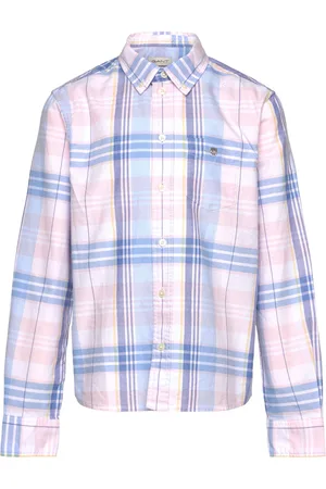 GANT Checked Oxford Bd Ls Shirt White