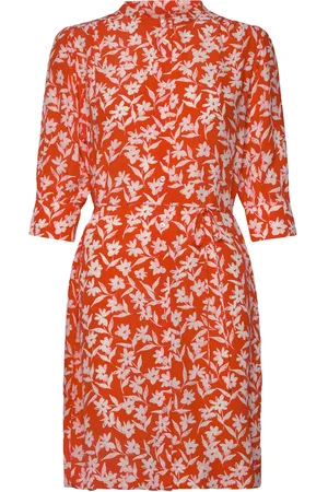 GANT Reg Floral Print Ss Shirt Dress Red