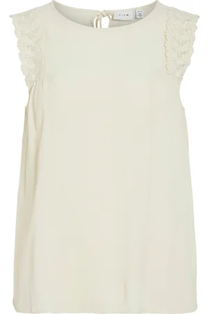 VILA Vipernillu O-Neck Top Cream