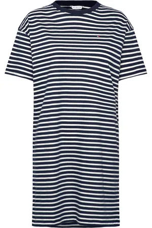 Tommy Hilfiger Stripe Ss T-Shirt Dress Navy