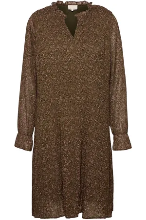 Minus Rikka V-Neck Dress Brown