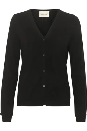 Cream Crdela Knit Cardigan Black