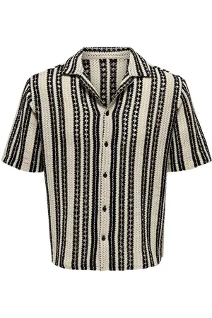 Only & Sons Onsdani Crochet Ss Shirt Cream