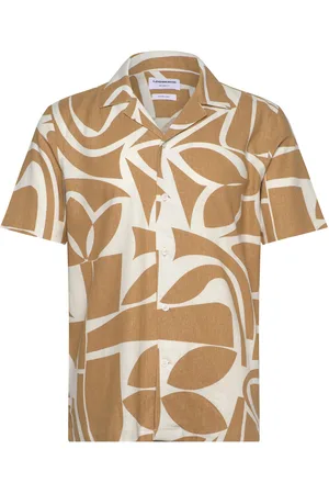 Lindbergh Soft Viscose Linen Shirt S/S Yellow
