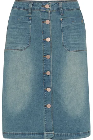 Cream Crl Skirt Blue