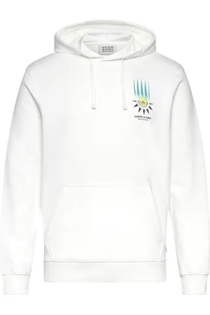 Scotch&Soda Regular Fit Front And Back Artwork Hoodie White