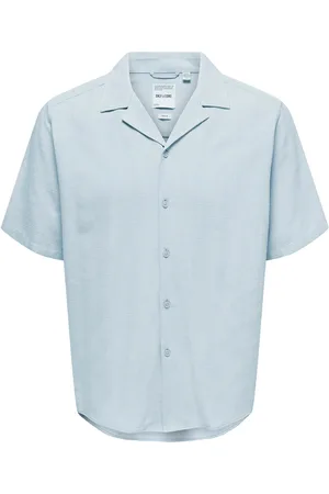 Only & Sons Onsjannick Structure Ss Resort Shirt Blue