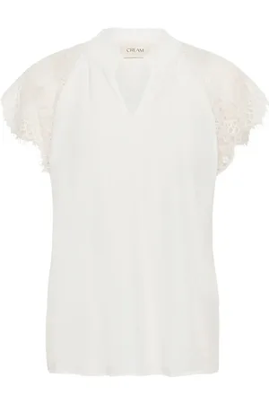 Cream Crnola Lace Blouse White