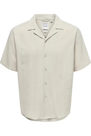 Only & Sons Onsjannick Structure Ss Resort Shirt Cream