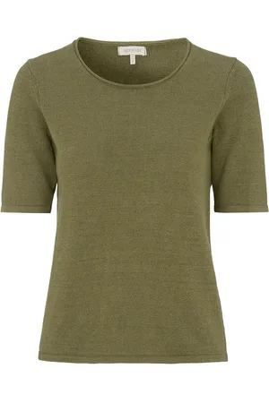 Newhouse Olga Linen Top Khaki
