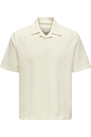 Only & Sons Onsmales Reg 335 Ss Resort Shirt Cream
