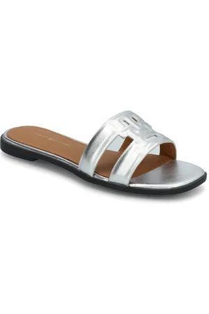 Tommy Hilfiger Th Logo Strap Metallic Mule