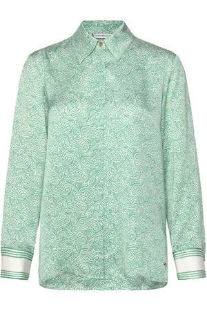 Tommy Hilfiger Sateen Regular Ls Shirt Green