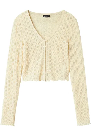 LMTD Nlfralma Ls Lace Short Cardigan Yellow