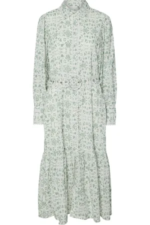 Y.A.S Vips Ls Long Shirt Dress S. Green