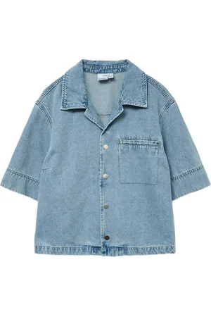 VERO MODA Vmmary 2/4 V-Neck Dnm Shirt Si313 Blue