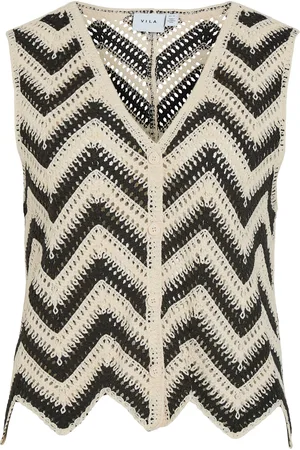 VILA Viserilda V-Neck S/L Vest/Bfs Cream