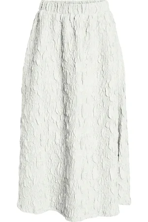 VILA Visophia Hw Volume Midi Skirt/Dc White