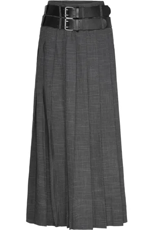 Copenhagen Muse Cmtonnie-Skirt Is A Long Trucker-Style Skirt With Wide Pleats, A Concealed Side
