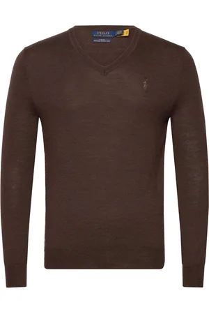 Ralph Lauren 2/30 Merino Wl Rws-Lsl-Plo Brown