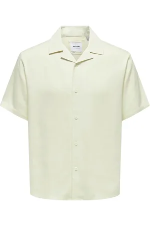Only & Sons Onskari Resort Ss Shirt Visc Lin 0075 Cs Cream