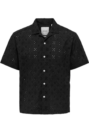 Only & Sons Onsaron Loose Fit Ss Resort Shirt 0305 Black