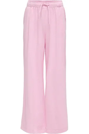 ONLY Kogsiesta Pull-Up Linen Blend Pnt Noos Pink