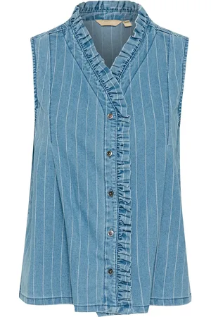 Culture Curenny Sleeveless Shirt Blue
