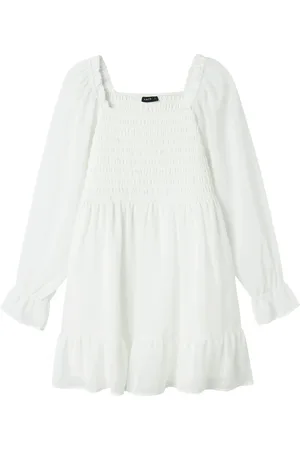 LMTD Nlfheave Ls Short Dress White
