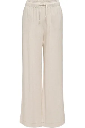 ONLY Kogsiesta Pull-Up Linen Blend Pnt Noos Cream