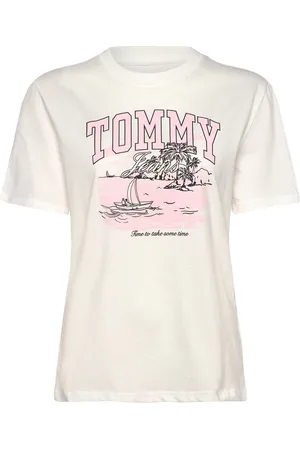 Tommy Hilfiger Tjw Rlx Tonal Tropics Tee White