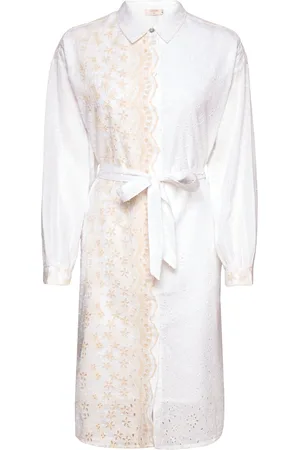 Cream Crrymyma Shirt Dress - Mollie Fit White