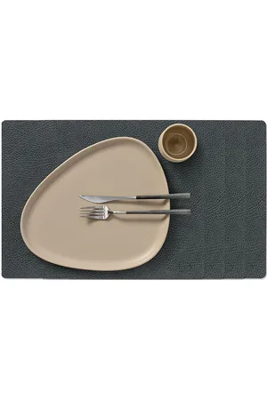 LIND DNA 4-Set Table Mat Square L Hippo Black