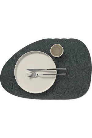 LIND DNA 4-Set Table Mat Curve L Hippo Black