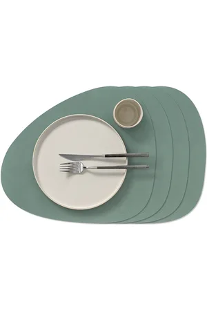 LIND DNA 4-Set Table Mat Curve L Nupo Blue