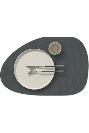 LIND DNA 4-Set Table Mat Curve L Nupo Grey