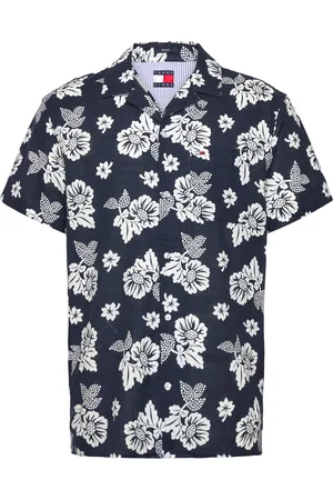 Tommy Hilfiger Tjm Reg Slub Aop Ss Shirt Ext Navy