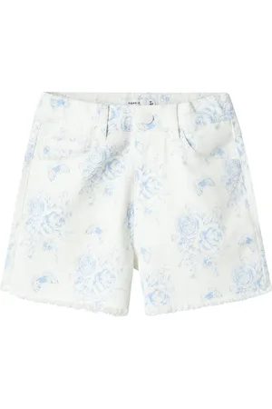 NAME IT Nkfrose Hw Mom Twill Shorts 6062-Yf F White
