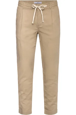 MANGO Slim-Fit Trousers With Drawstring Beige