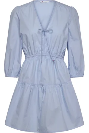 Tommy Hilfiger Tjw Poplin Tiered Mini Dress Ext Blue