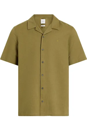 Calvin Klein Linen Cotton Cuban S/S Shirt Khaki