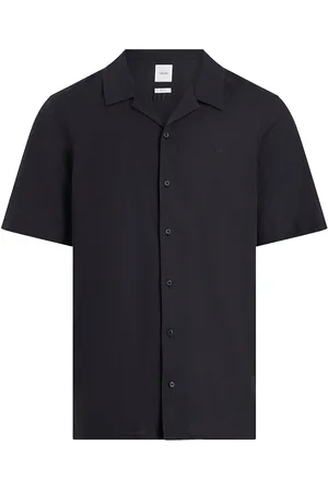 Calvin Klein Linen Cotton Cuban S/S Shirt Black