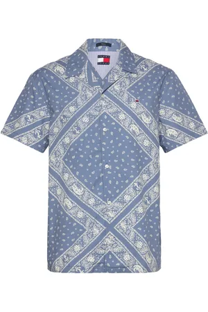 Tommy Hilfiger Tjm Reg Aop Ss Shirt Ext Blue