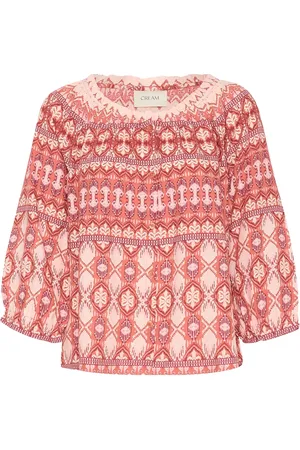Cream Crtiah Frill Shirt Red