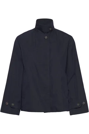 GANT Short Cotton Car Coat Navy